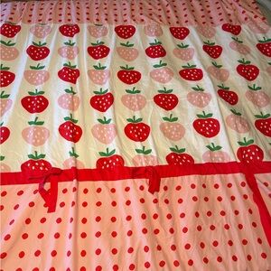 Strawberry Print Pink & Red Comforter - Cute Fruit Bedding Twin Size
